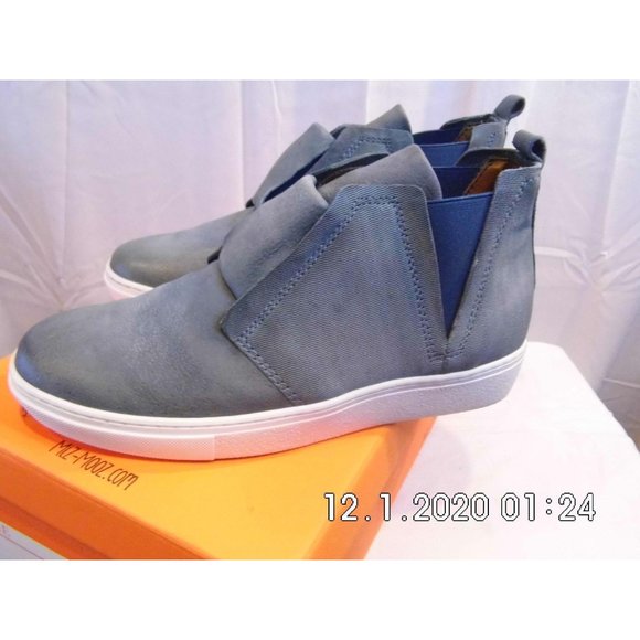 Miz Mooz Laurent Slip-On Hi-Top Sneakers Color Blue/Sky Size 10.5 - Picture 2 of 4